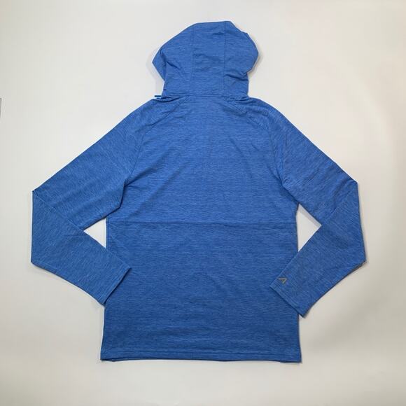 Antigua Sweatshirt Mens Small Aqua Blue Evening Spikes 2 Baruffa Hooded Pullover - Picture 7 of 14